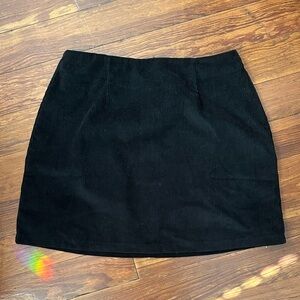 Ladies, black corduroy skirt